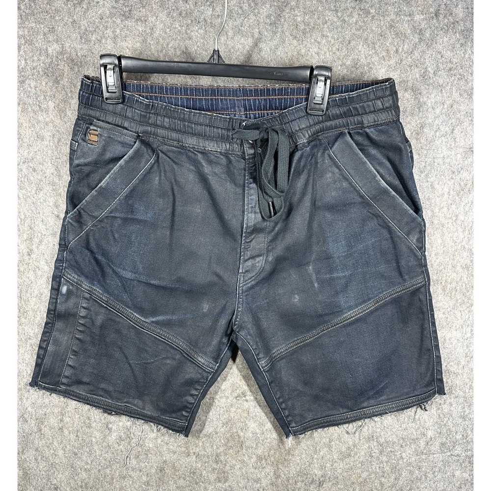 G-Star RAW Motac 4 3D Relaxed‎ Tapered Shorts Mens W34 Dark Aged Denim Raw